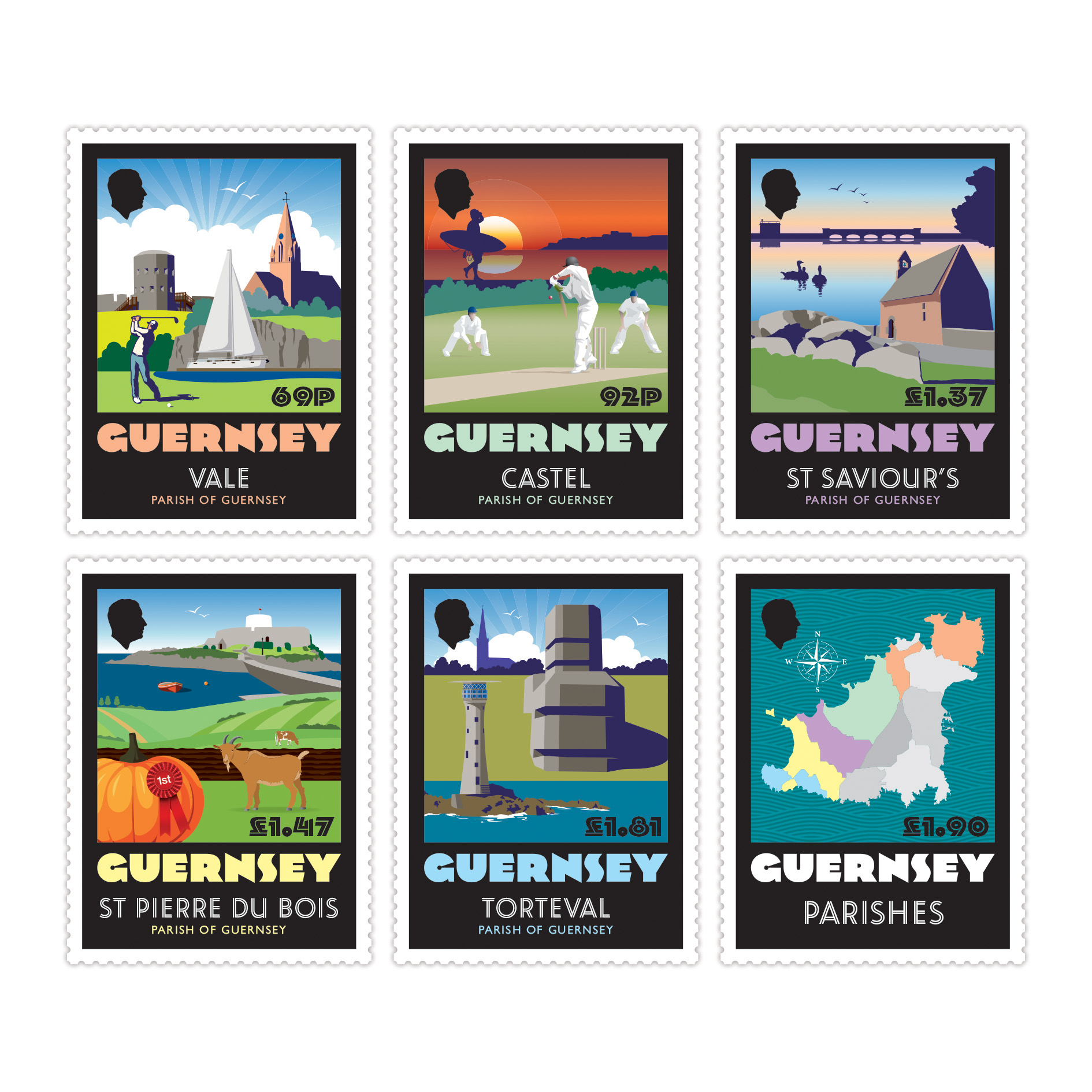 Set of 6 Stamps
